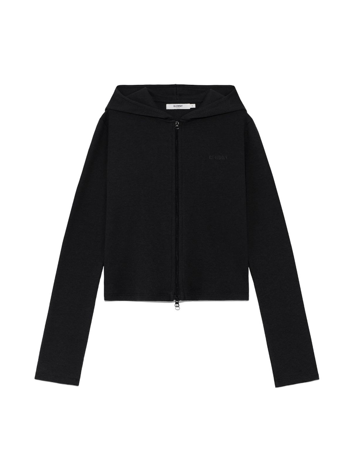글로니(GLOWNY) G CLASSIC ESSENTIAL RIB ZIP-UP (BLACK)