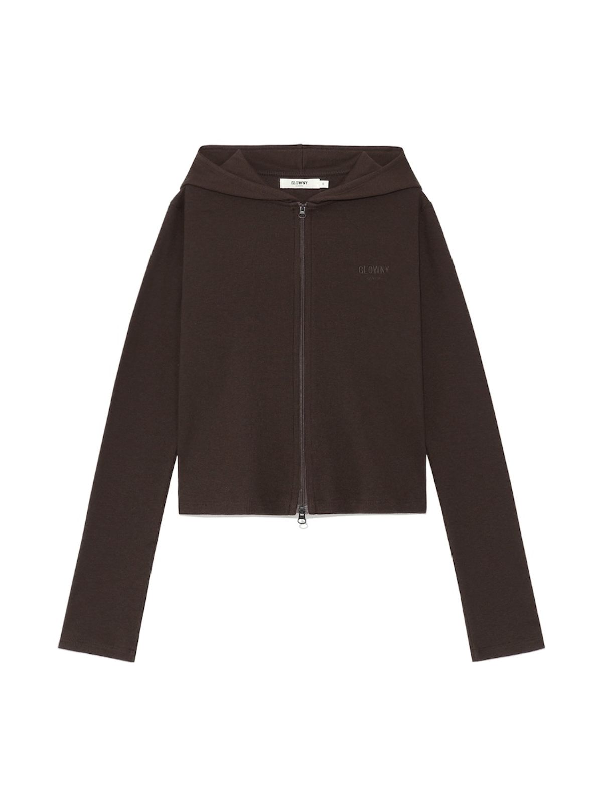 글로니(GLOWNY) G CLASSIC ESSENTIAL RIB ZIP-UP (BROWN)