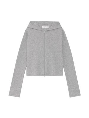 G CLASSIC ESSENTIAL RIB ZIP-UP (MELANGE GRAY)