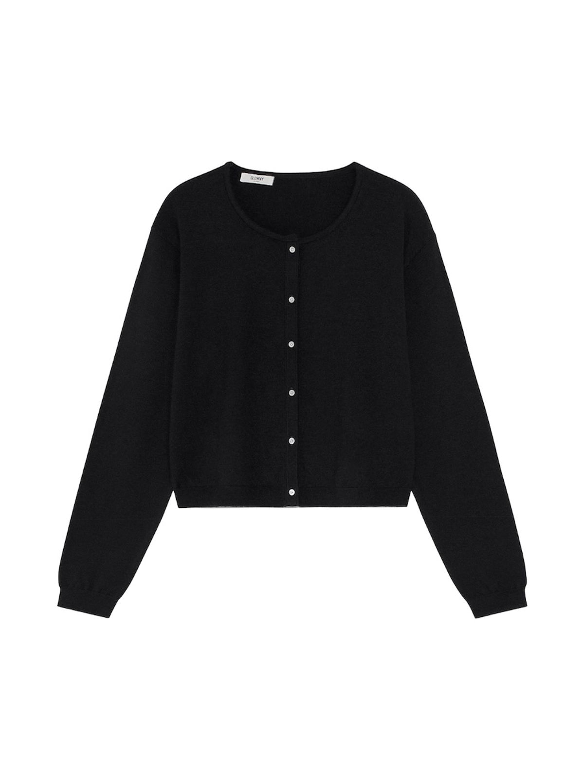 글로니(GLOWNY) G EASY FIT KNIT CARDIGAN (BLACK)