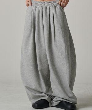 [사계절or기모_원단선택]쓰리턱 스트링 벌룬 스웨트 팬츠