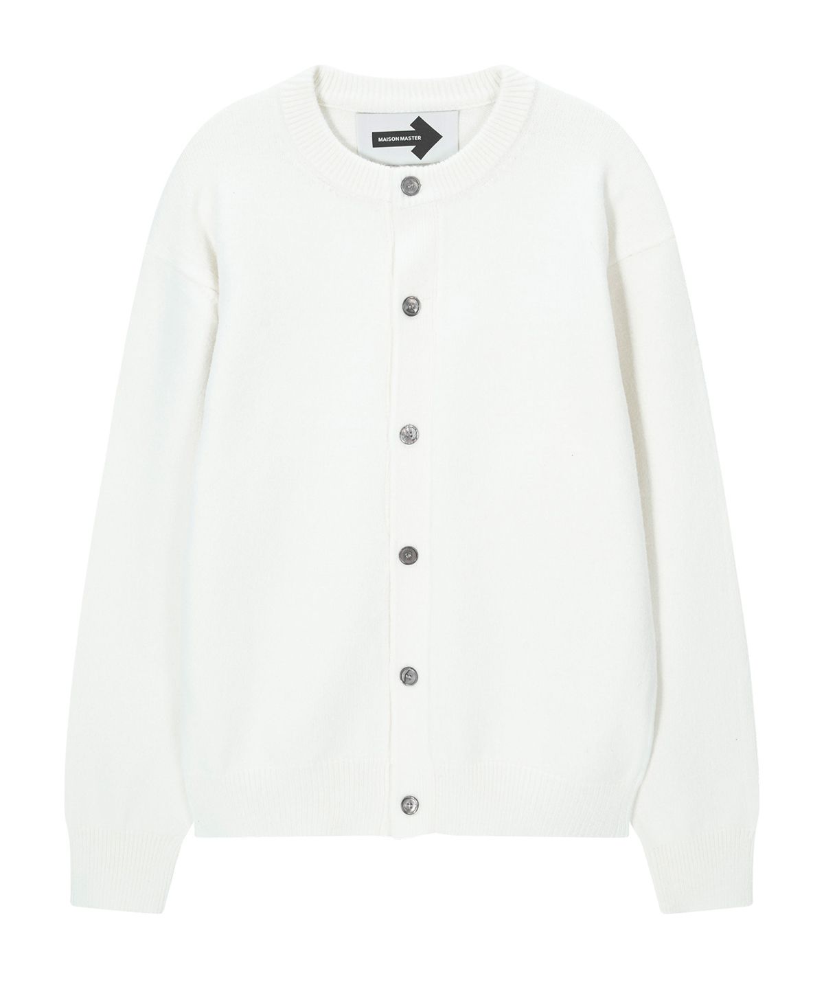 메종마스터(MAISON MASTER) 라운드 가디건 화이트 (round cardigan /white)