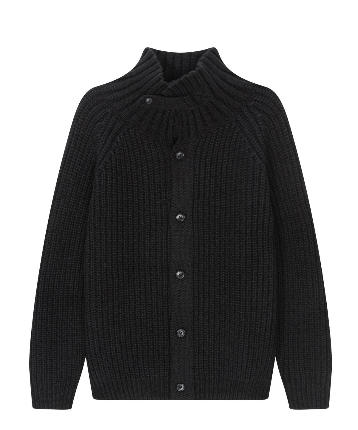 메종마스터(MAISON MASTER) 하이넥 가디건  블랙(black)