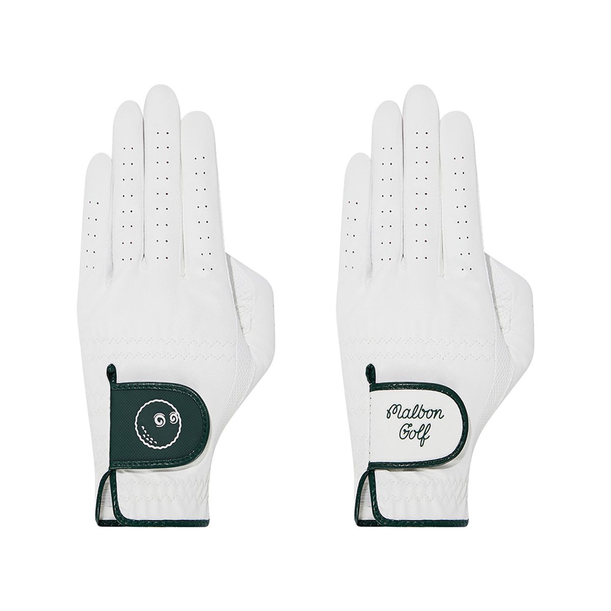 말본 골프(MALBON GOLF) 공용 왼손 2PACK 장갑 WHITE