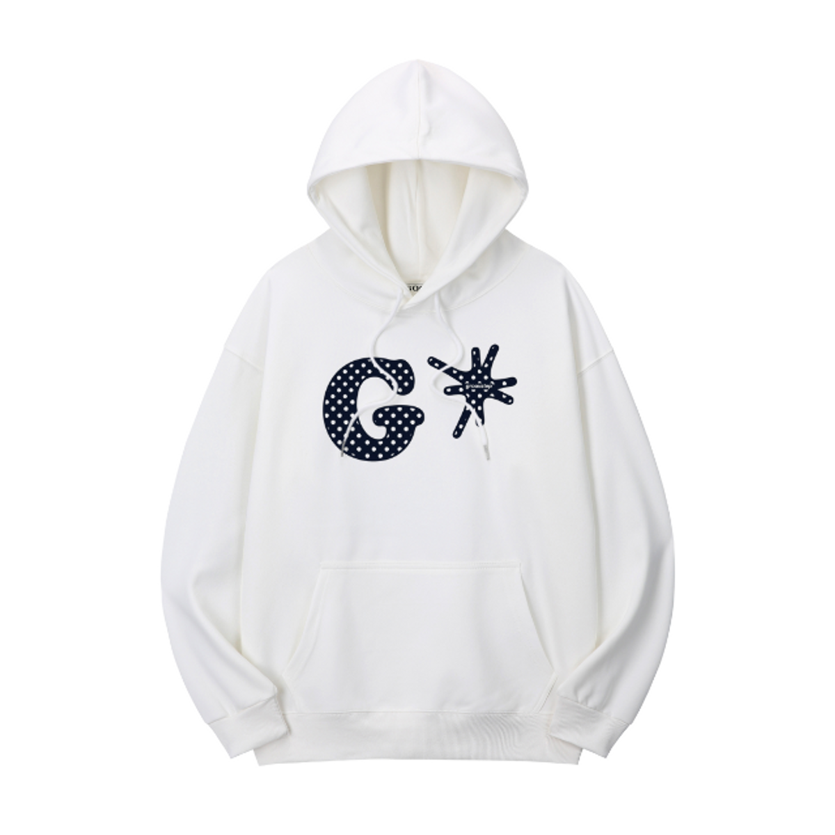 그루브스텝(GROOVESTEP) 도트 G로고 프린팅 오버핏 후드 티셔츠 H0291