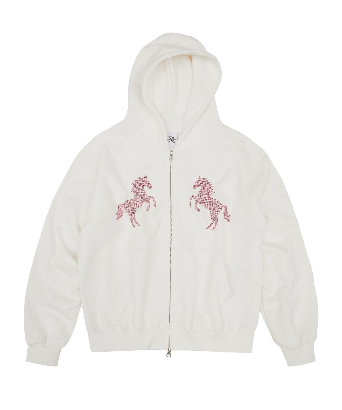 미드나잇 무브(MIDNIGHT MOVE) horse hood zip up (white)