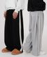 [기모추가] 사이드핀턱 트랙 라인 밴딩 스웻 팬츠 와이드 트레이닝 바지