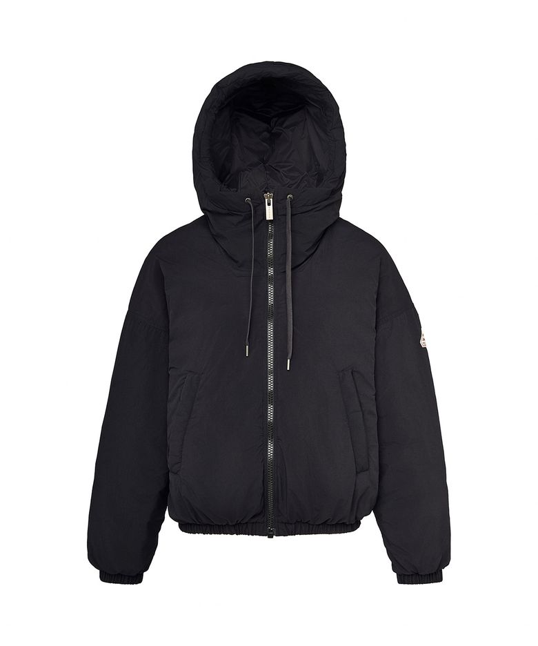 ATTITUDE Hooded Down Jacket - BLACK