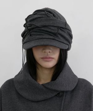 Soi Draped Cap (FL-743_Charcoal)