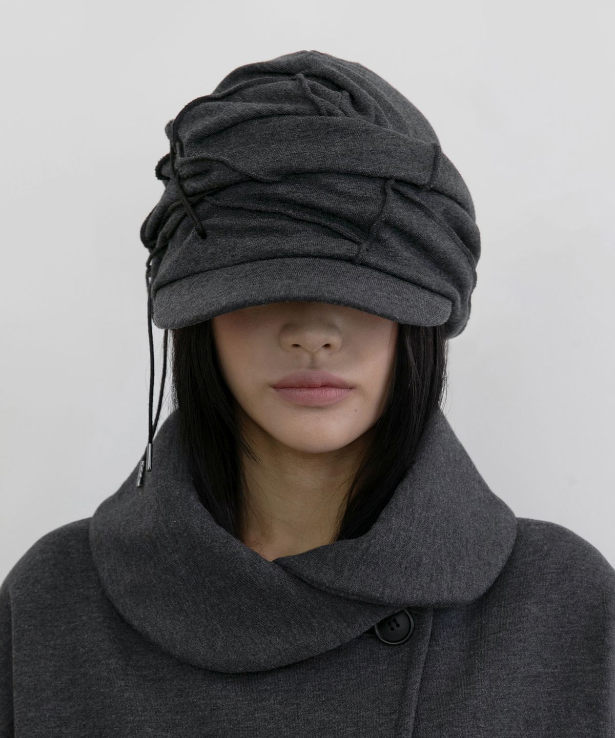 플레어업(FLAREUP) Soi Draped Cap (FL-743_Charcoal)