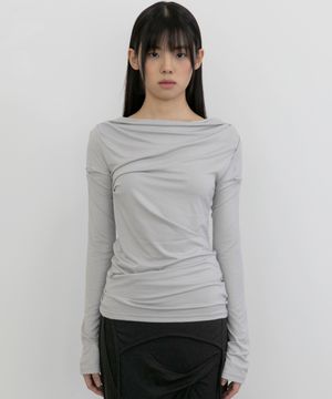 2.Drape Long Sleeve (FL-146_Light Gray)