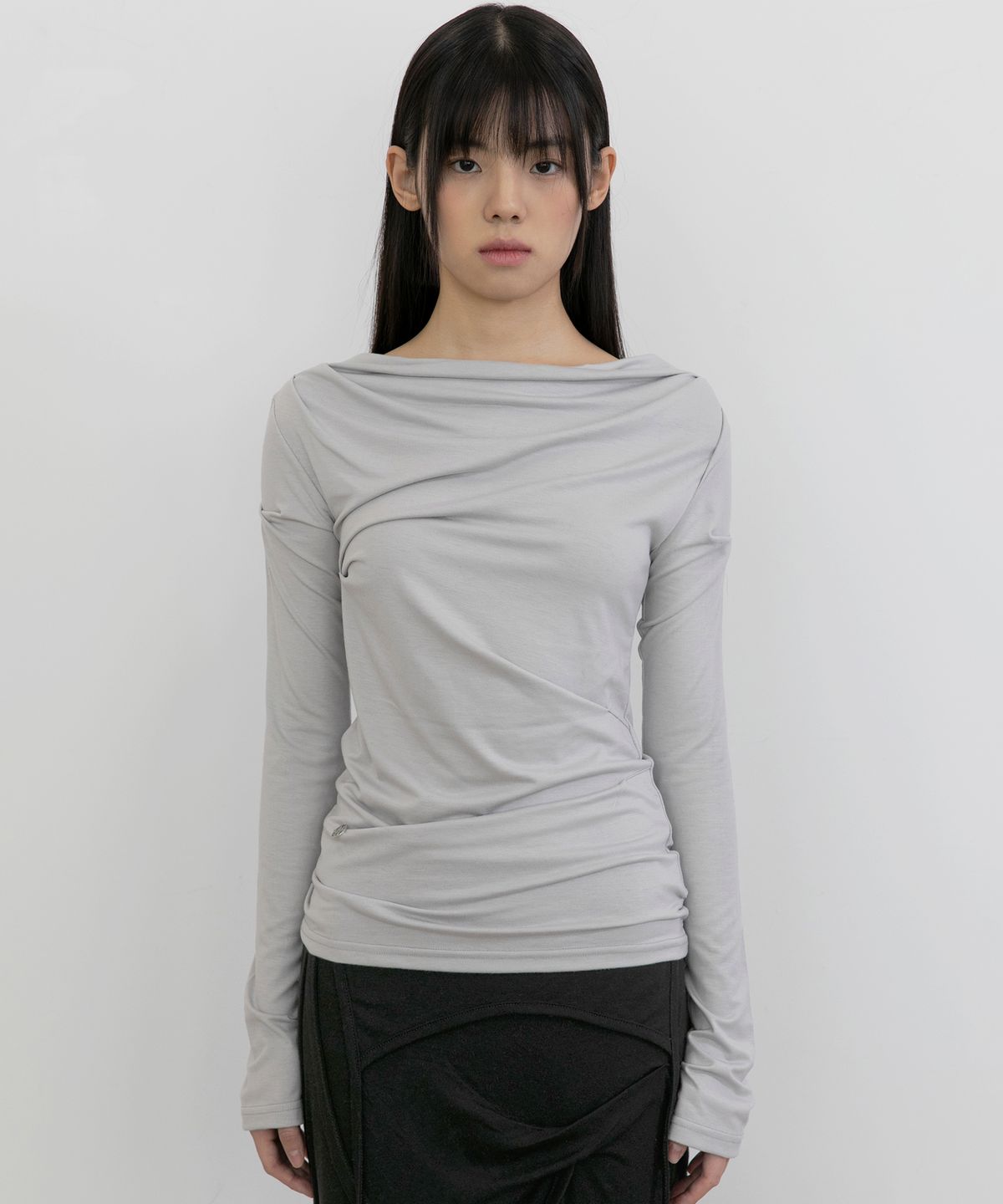 플레어업(FLAREUP) 2.Drape Long Sleeve (FL-146_Light Gray)