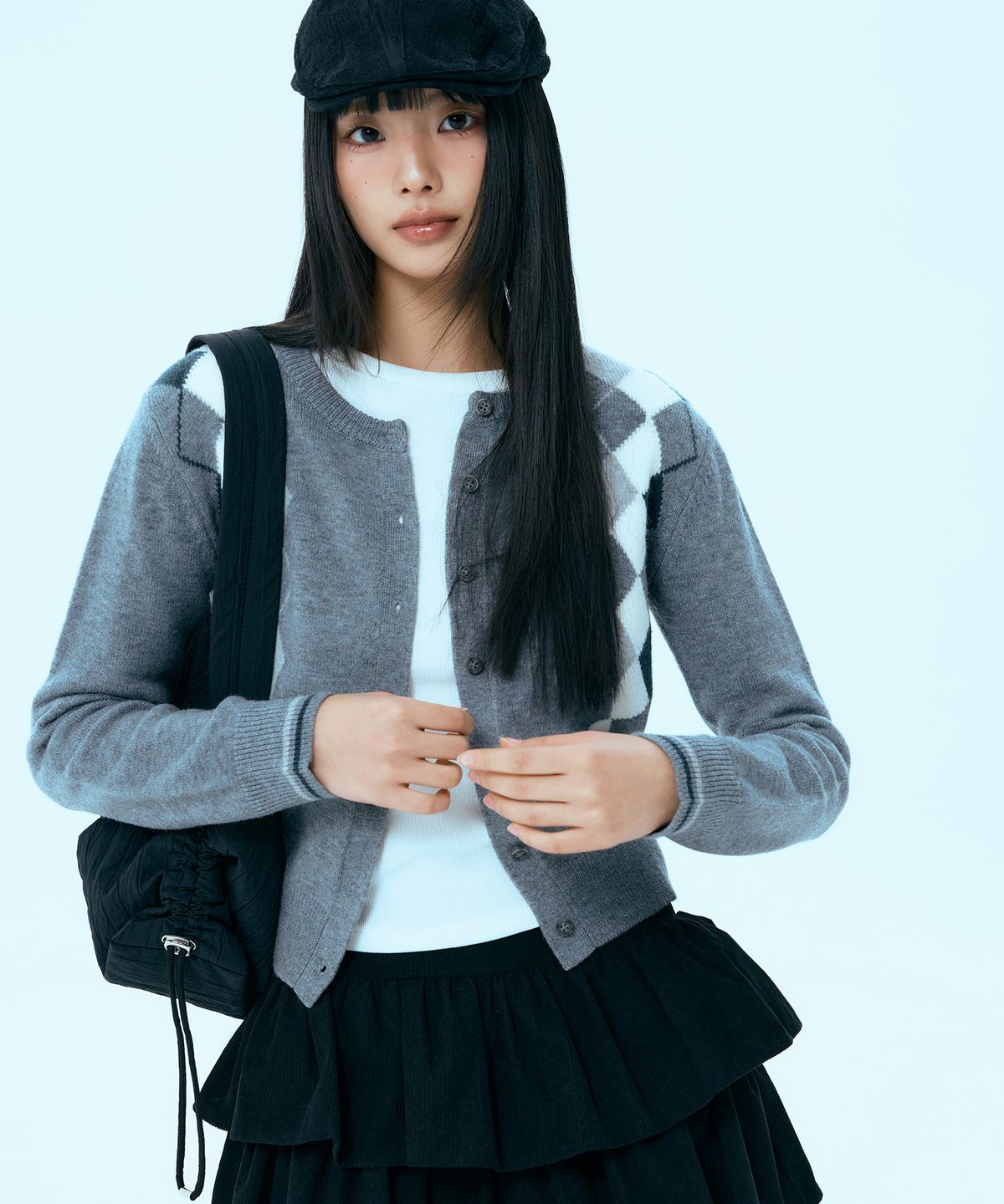 미쏘(MIXXO) 코듀로이 캉캉 미니스커트_MIWWHG33SS