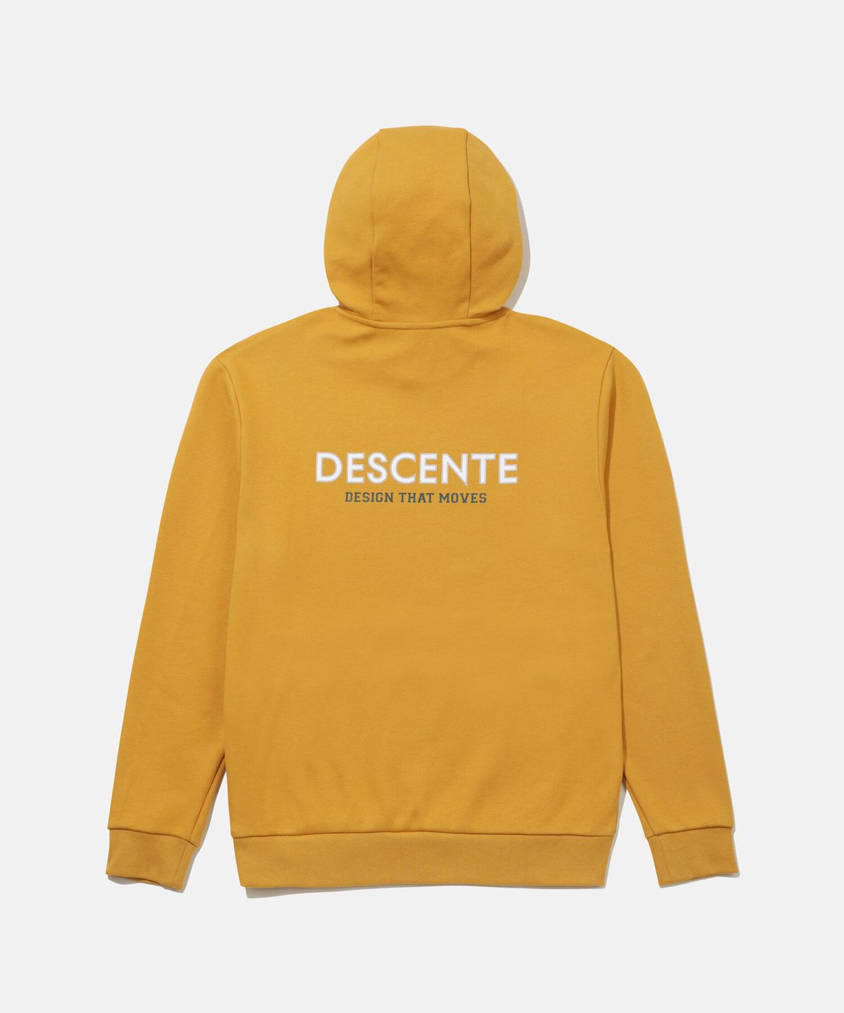데상트(DESCENTE) 백그래픽 후드 티셔츠 옐로우 SR123UHD12