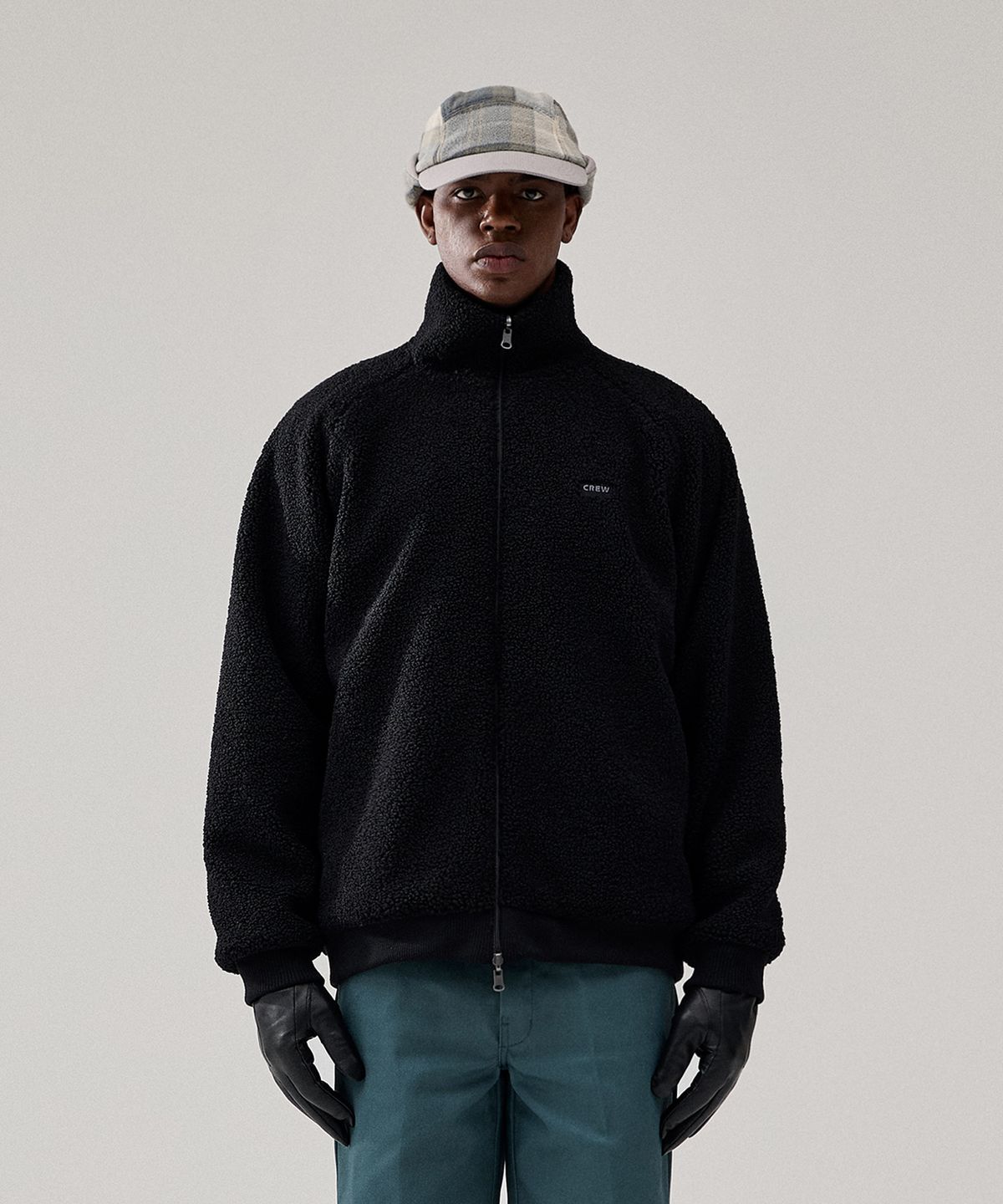 크루멤버스온리(CREW MEMBERS ONLY) REVERSIBLE FLEECE JACKET BLACK