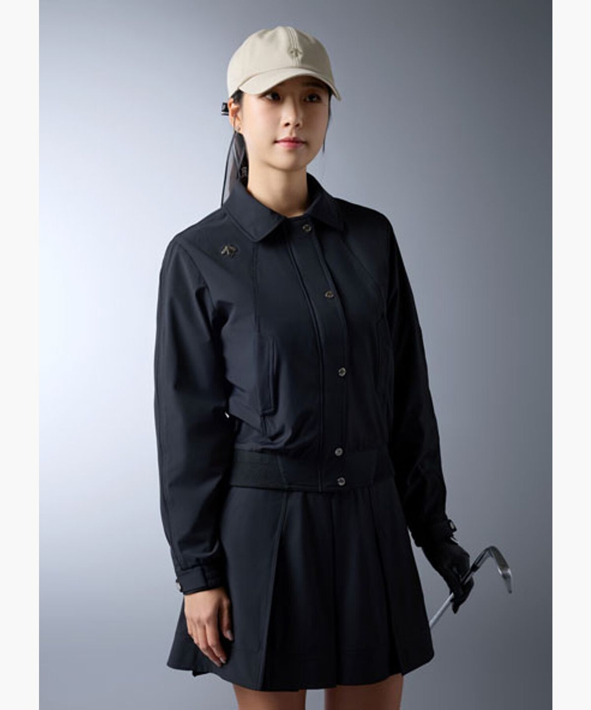 데상트 골프(DESCENTE GOLF) 여성 카라넥 블루종 점퍼  DR12WFBL27