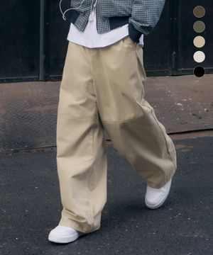 플로우 와이드 밴딩 코튼 팬츠 [5COLORS]