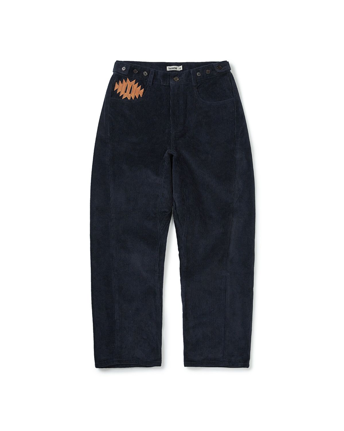 카락터(KARACTOR) Wonky corduroy pants / Dark navy