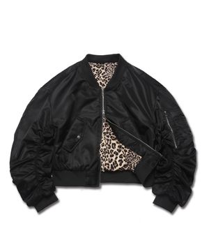 낫노멀 크롭 항공점퍼 블랙