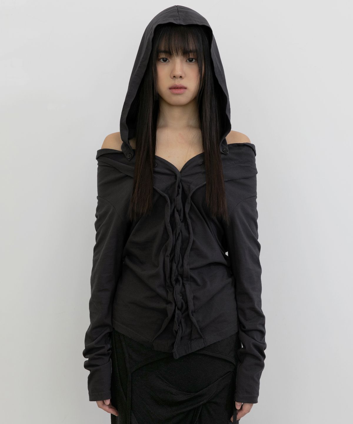 플레어업(FLAREUP) Braided Cardigan (FL-106_Black)