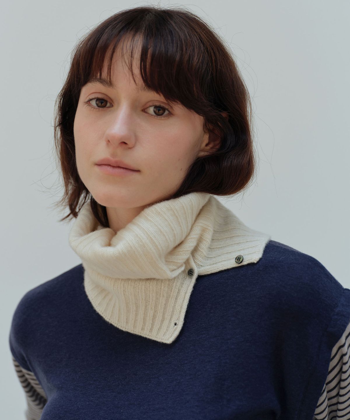 더라이(THERYE) Merino Wool Neck Warmer(Ivory)
