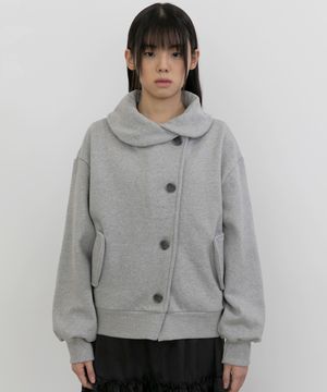 Asymmetrical Layered Jacket (FL-102_Gray)