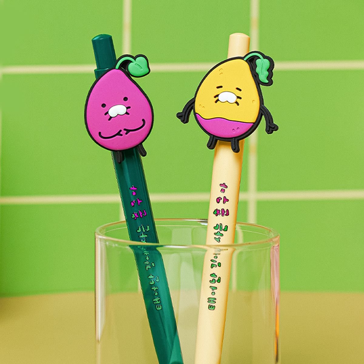 카카오프렌즈(KAKAO FRIENDS) 춘구마 춘구마와 깐구마 젤펜 2종 세트_춘구마