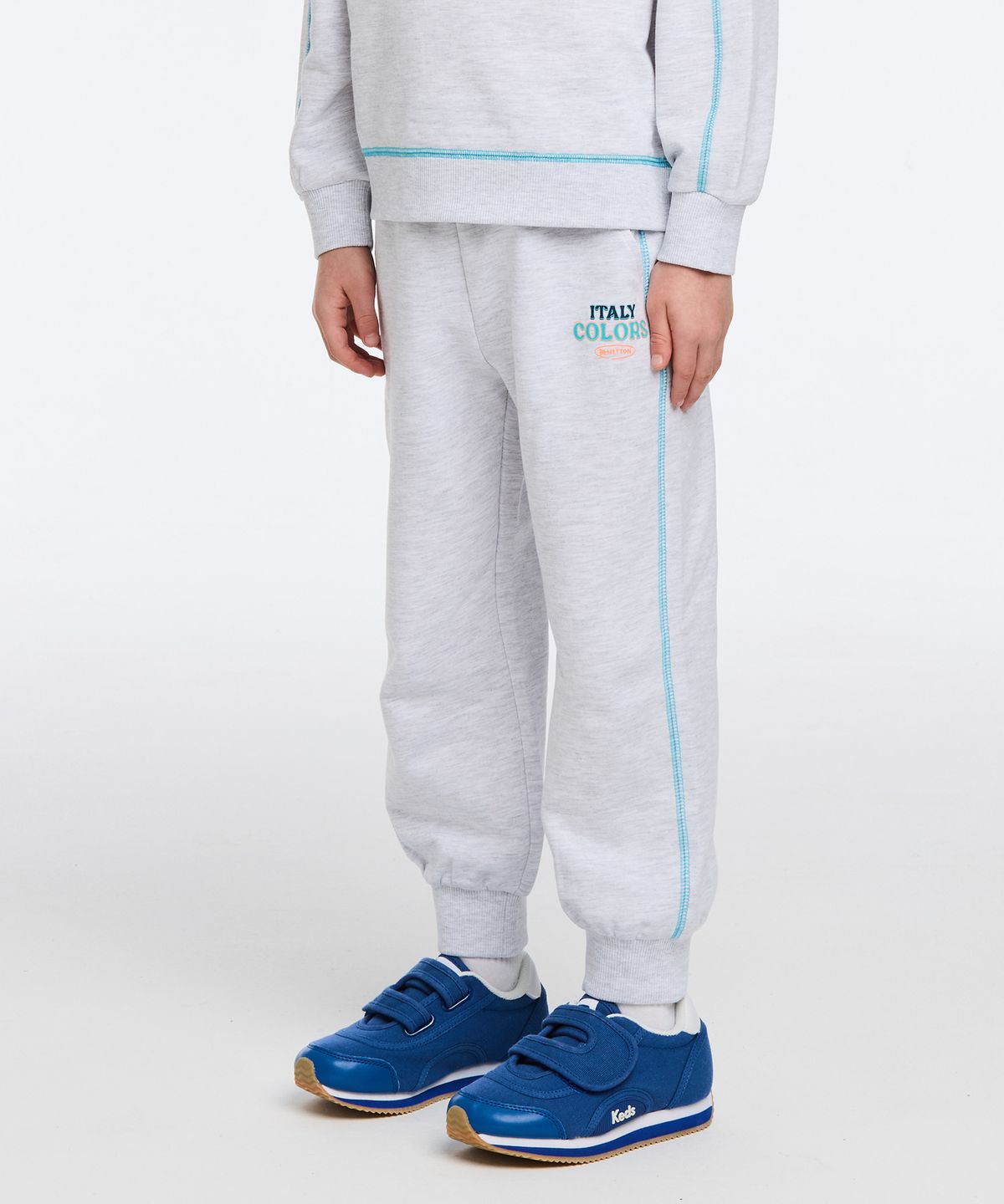 베네통키즈(BENETTONKIDS) 그래픽 조거 팬츠_QATP02611MG