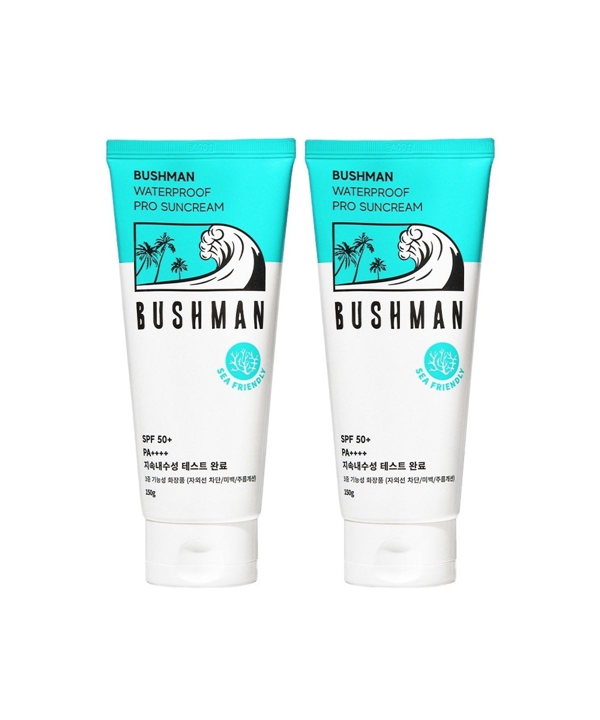 부쉬맨(BUSHMAN) 워터프루프 프로 선크림 150g SPF50+ PA++++ 2개입