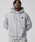 오버로크 스티치 스웨트 후드집업_멜란지 그레이