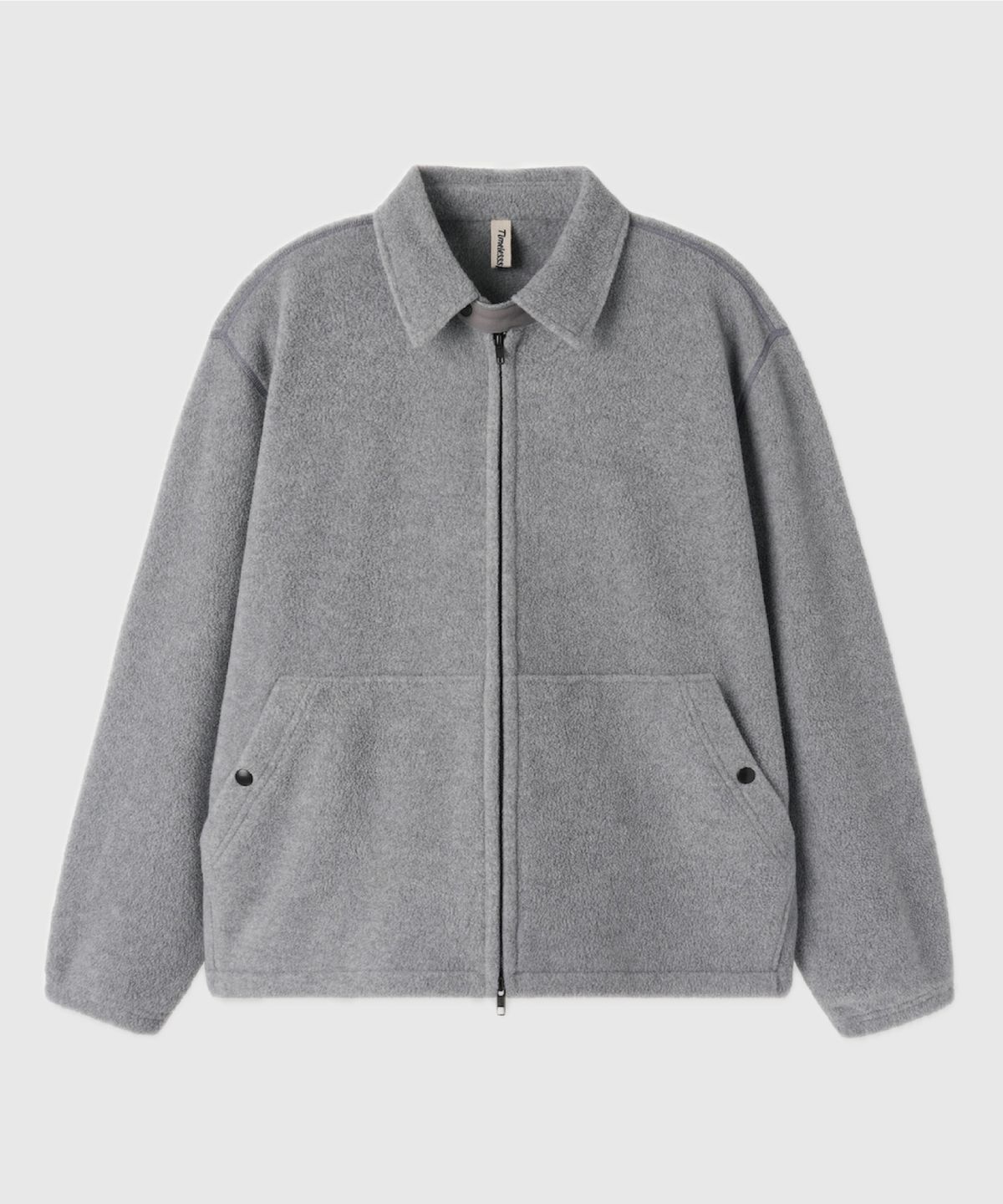 타임리스 스포츠웨어(TIMELESS SPORTSWEAR) Fleece Zip-up Swing Top Melange Grey