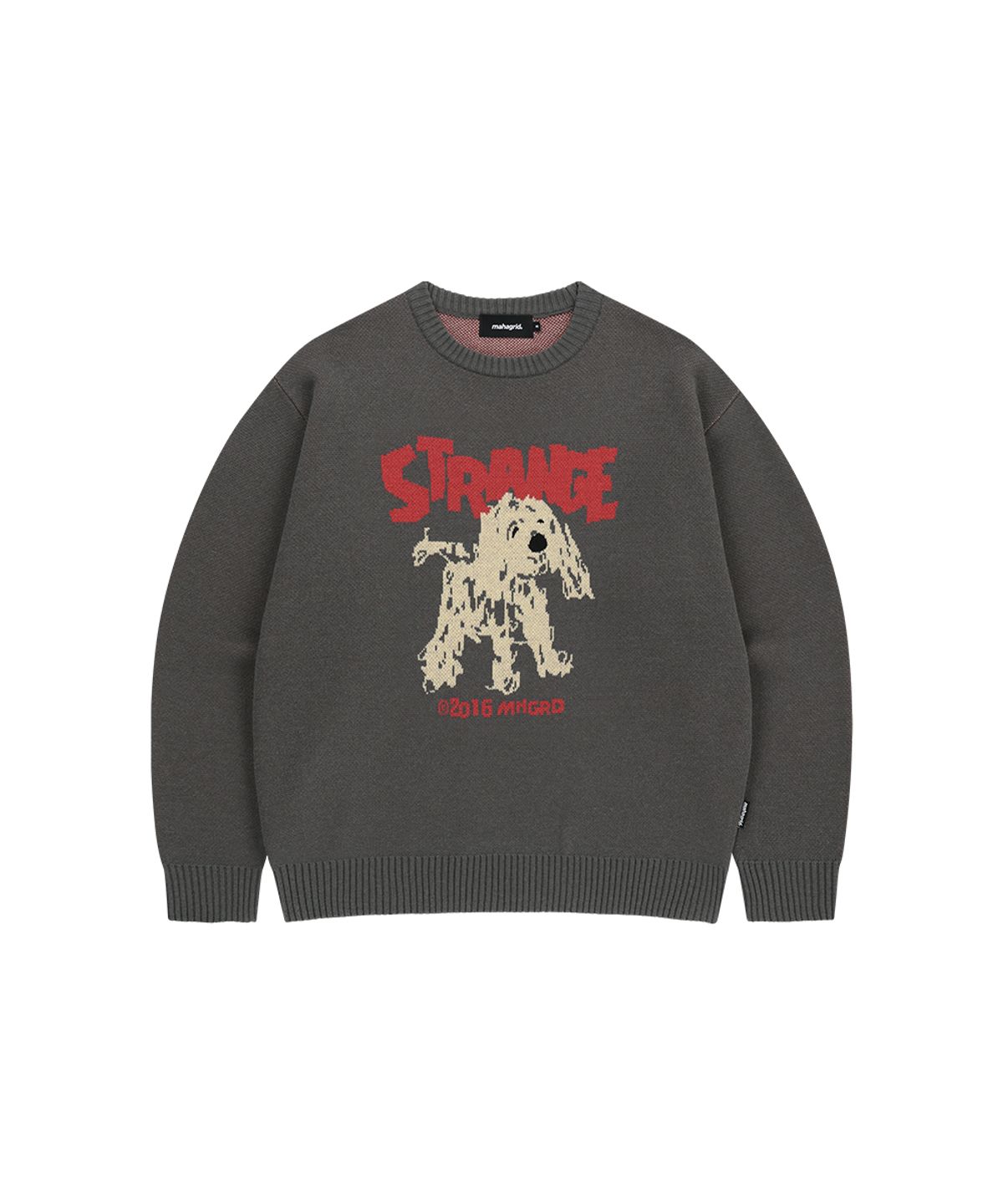 마하그리드(MAHAGRID) STRANGE PUPPY KNIT SWEATER CHARCOAL(MG2FFMK603A)
