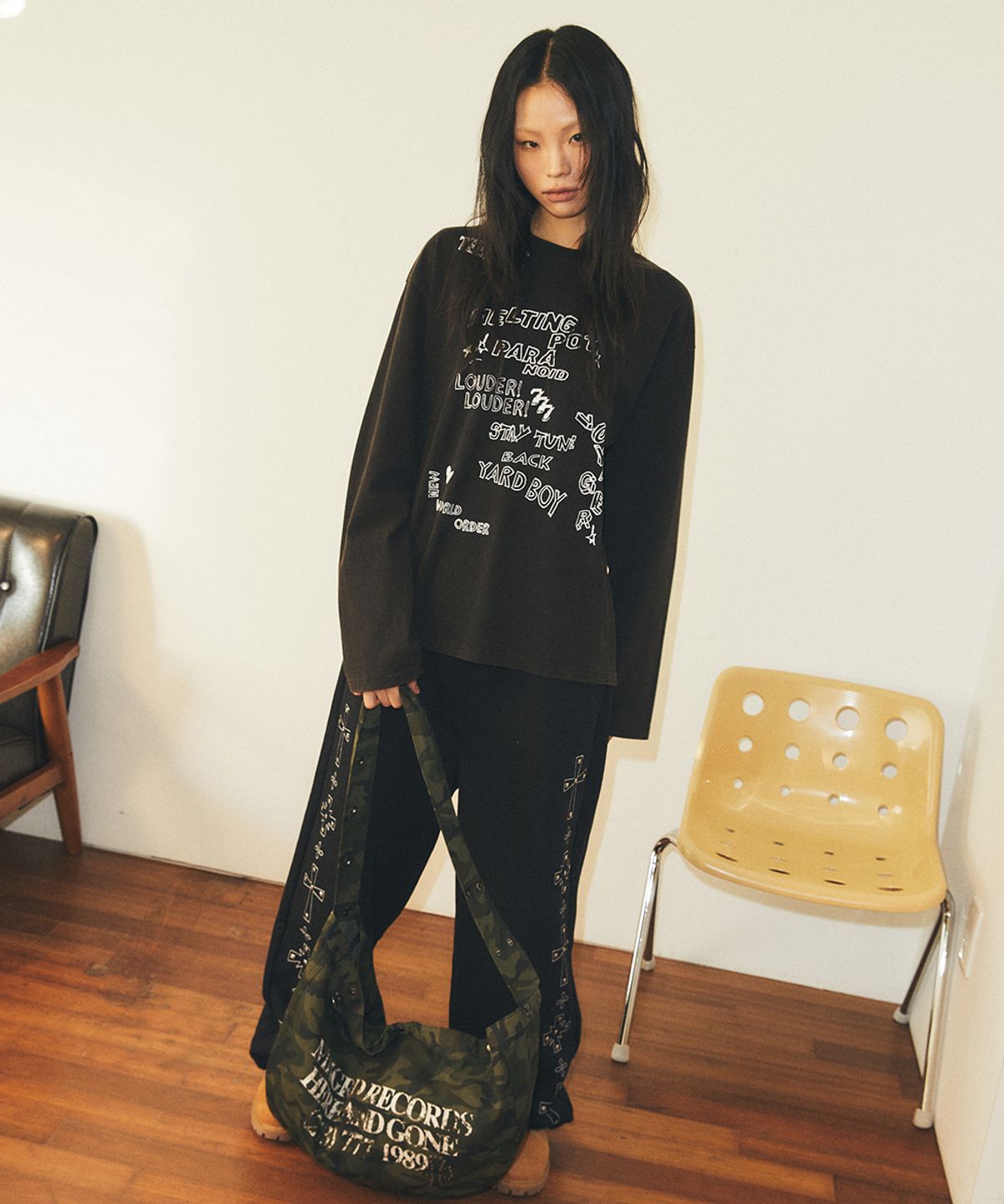 마하그리드(MAHAGRID) WASHED 10YEARS LS TEE BLACK(MG2GSMT565A)