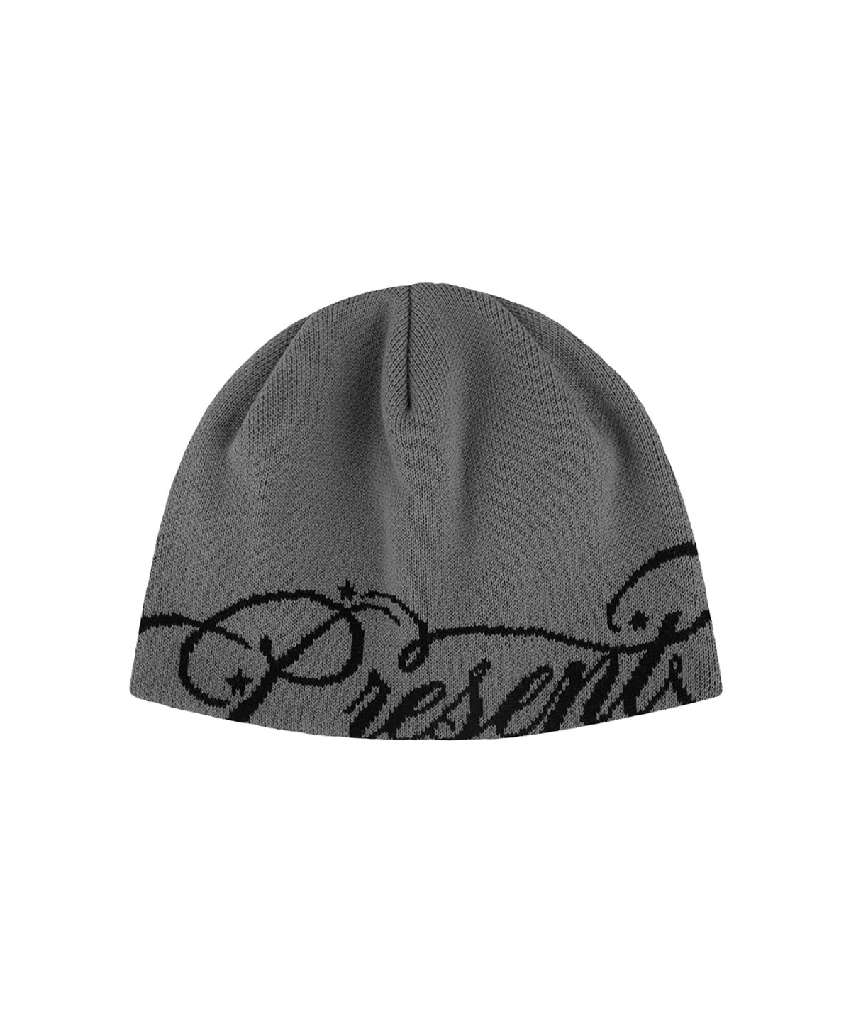 마하그리드(MAHAGRID) PRESENT LETTERING KNIT BEANIE GREY(MG2FFMAB37A)