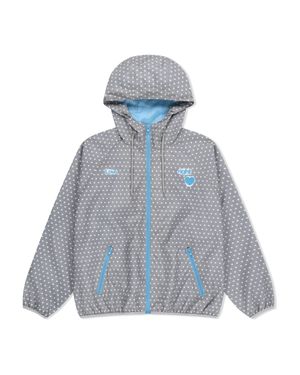POLKA DOT WINDBREAKER JACKET (GREY)