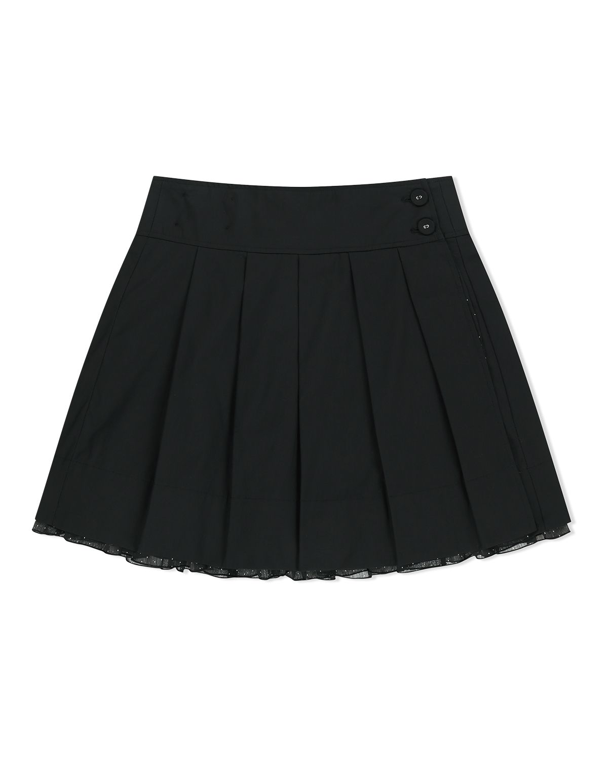 더뮤지엄비지터(THEMUSEUMVISITOR) REVERSIBLE WRAP SKIRT (BLACK)