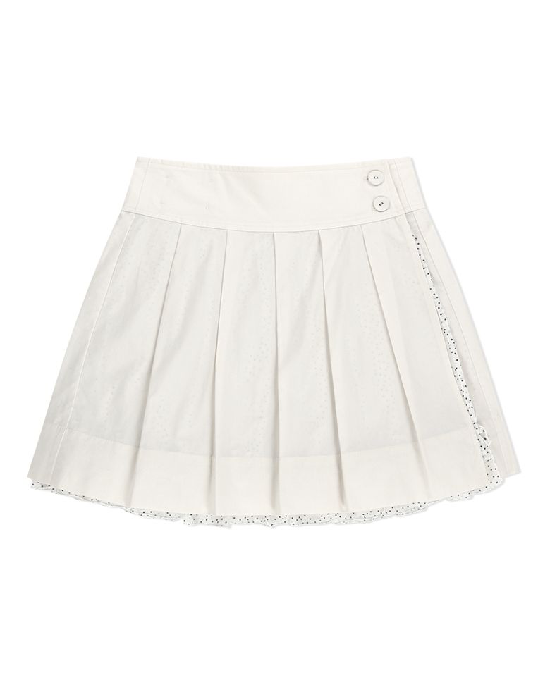 REVERSIBLE WRAP SKIRT (WHITE)