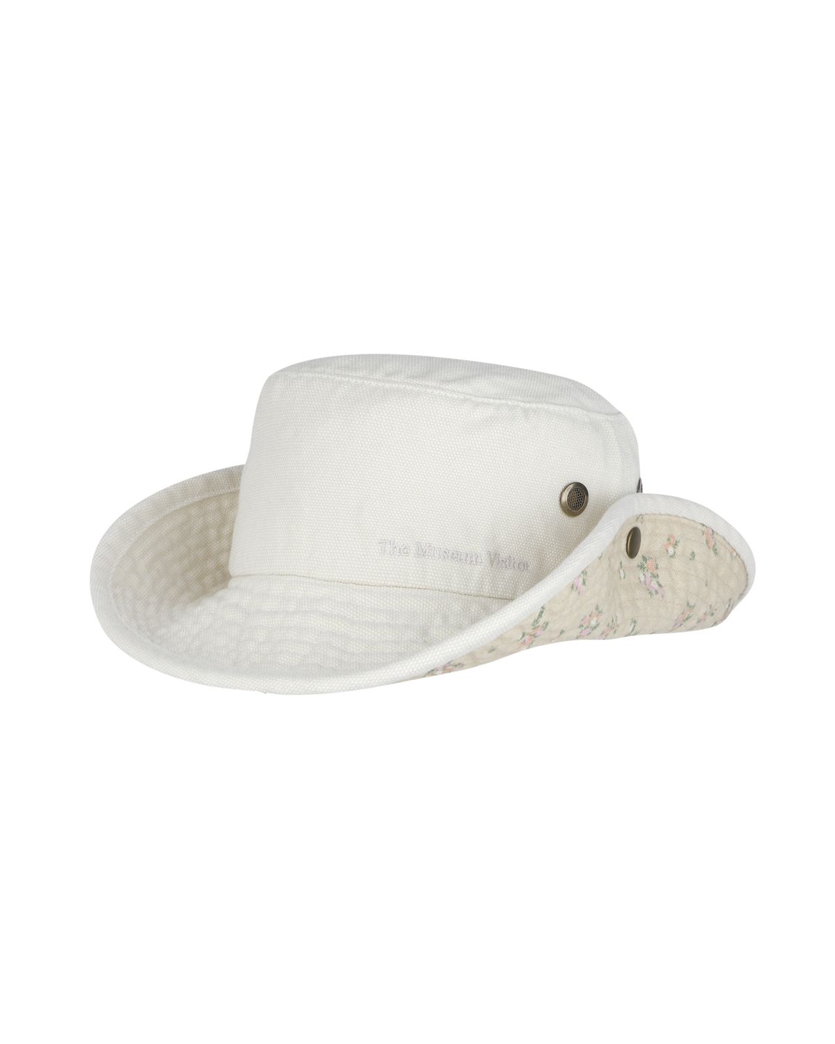 더뮤지엄비지터(THEMUSEUMVISITOR) FLORAL SAFARI HAT (IVORY)
