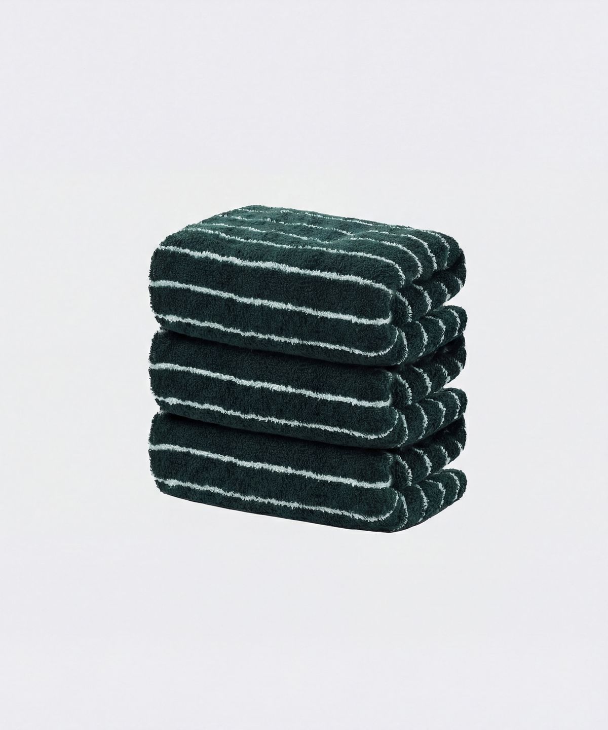 무신사 스탠다드 홈 & 프로덕트(MUSINSA STANDARD HOME & PRODUCTS) 40수 200g 호텔 수건 3팩 [딥그린 스트라이프]