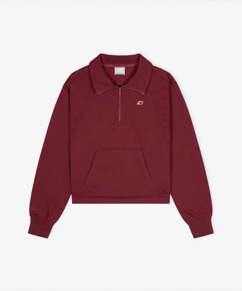 NBNCG1W212 / WOMEN 에센셜 반집업 (BURGUNDY)