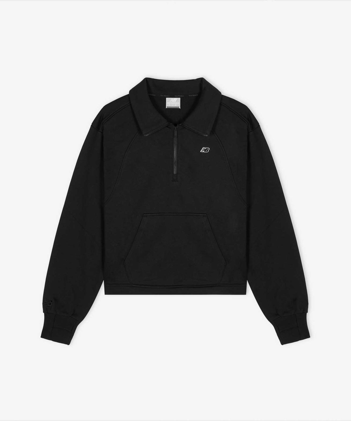 뉴발란스(NEW BALANCE) NBNCG1W212 / WOMEN 에센셜 반집업 (BLACK)