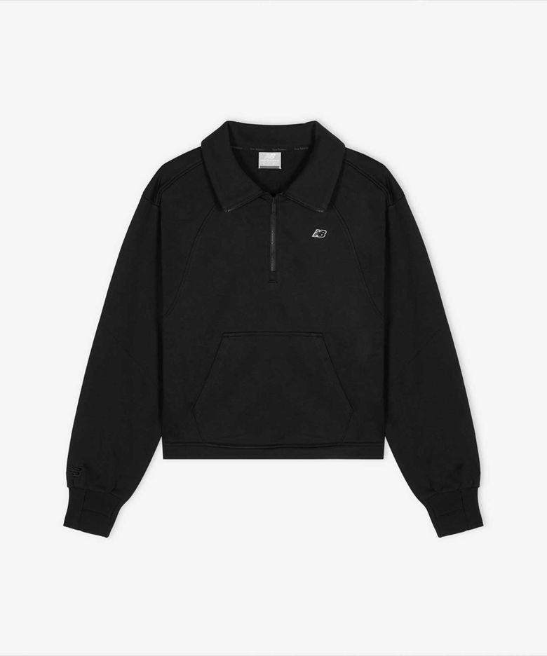 NBNCG1W212 / WOMEN 에센셜 반집업 (BLACK)