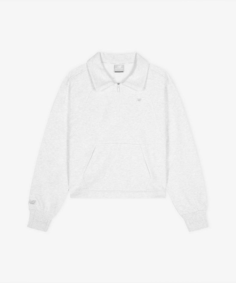 NBNCG1W212 / WOMEN 에센셜 반집업 (LIGHT GRAY)