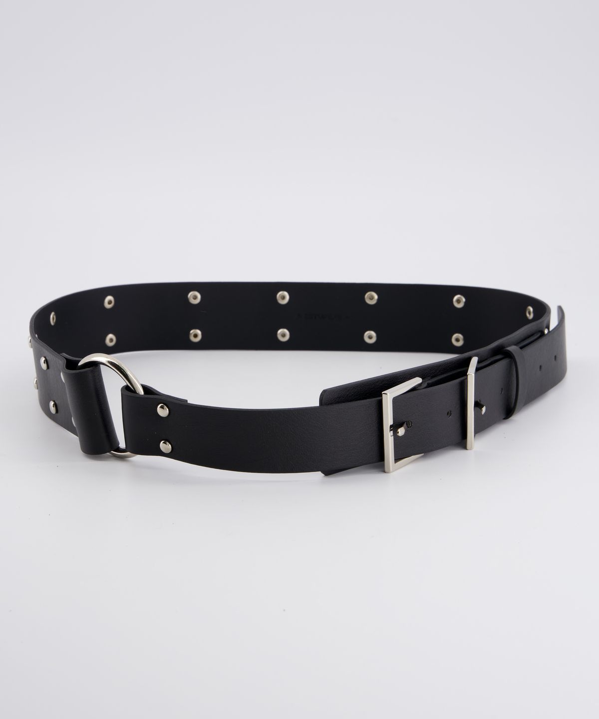 셋업이엑스이(SETUP-EXE) TWO BUCKLE RING BELT / BLACK