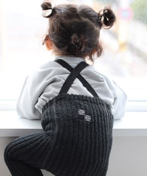 [BABY]테리 리브 타이즈 차콜