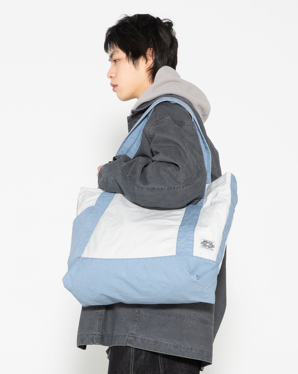 엑스톤즈(XTONZ) XTA108 립스탑 코튼 워싱 토트 백 (BLUE)