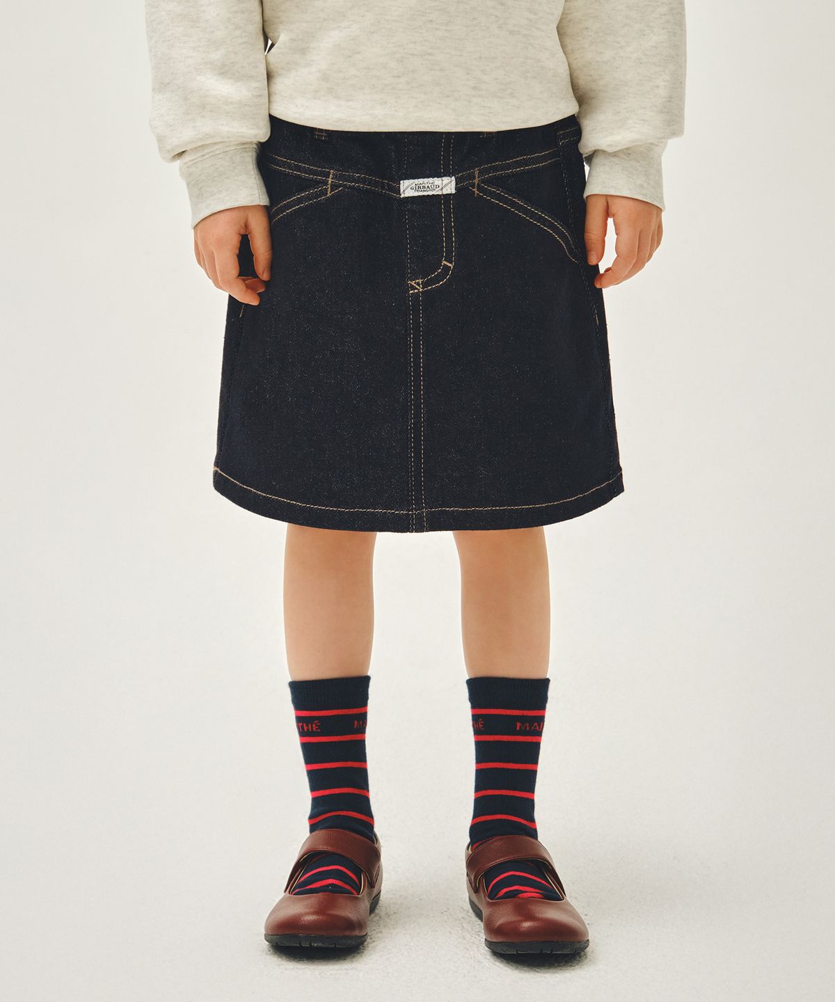 마리떼 키즈(MARITHÉ KIDS) KIDS W X-POCKET DENIM MINI SKIRT indigo