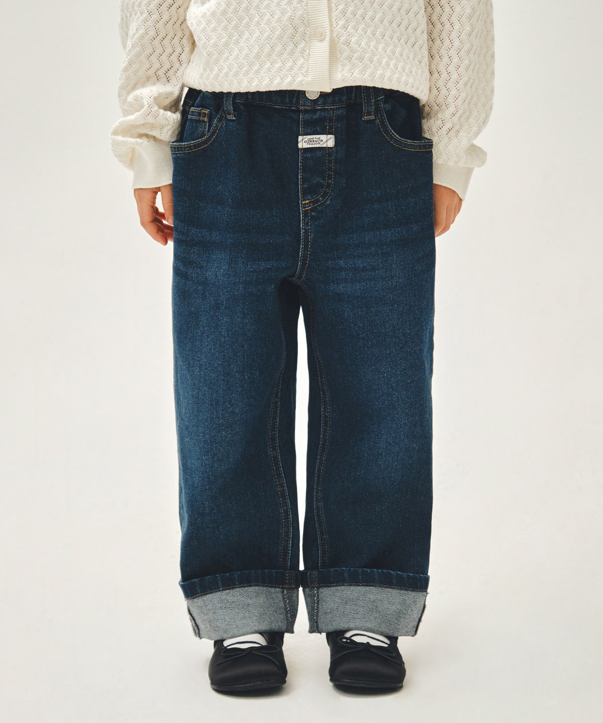 마리떼 키즈(MARITHÉ KIDS) KIDS ROLL UP DENIM PANTS dark blue