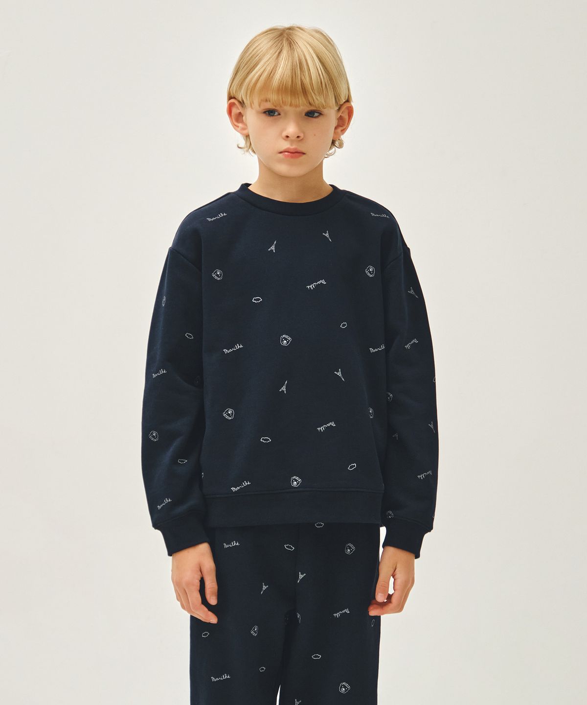 마리떼 키즈(MARITHÉ KIDS) KIDS ALL OVER SWEATSHIRTS navy