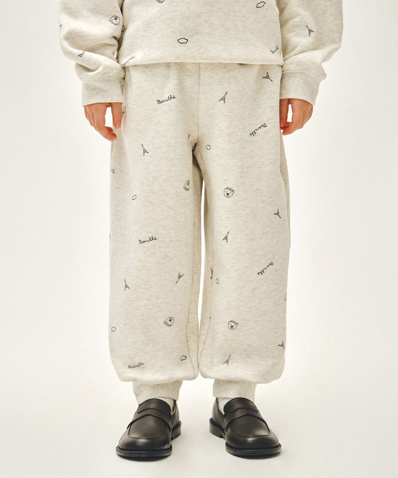 KIDS ALL OVER SWEAT PANTS oatmeal
